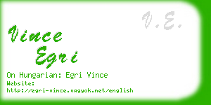 vince egri business card